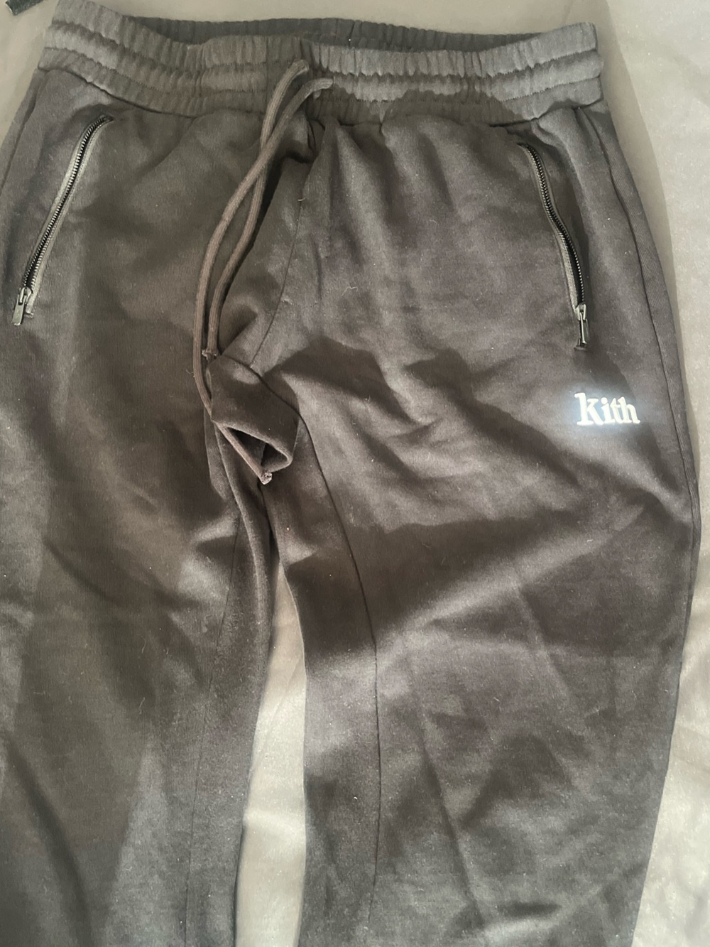 Kith Black Kids Sweatpants with Zipper Pockets
